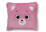 Rosa Kuschelkissen für Kinder mit niedlichem Bärengesicht, weichen Ohren, großen Augen und herzförmiger Nase