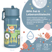 Blaue Kinder-Trinkflasche aus Edelstahl mit Bauernhof-Motiv, BPA-frei und lebensmittelecht, 400 ml Fassungsvermögen – auslaufsicher und ideal für Kindergarten und unterwegs