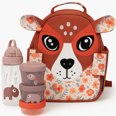 Kindergarten - Set: Rucksack + Trinkflasche + Snackbox – Vorteilspreis 🦁 - Babylions
