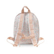 Interbaby Kindergartenrucksack Blumen Rosa Rückansicht mit verstellbaren Schultergurten und Brustgurt