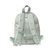 Rückansicht des mintgrünen Kinderrucksacks mit Bauernhof-Motiv, verstellbaren Schultergurten und Brustgurt für Kindergarten und Kita.