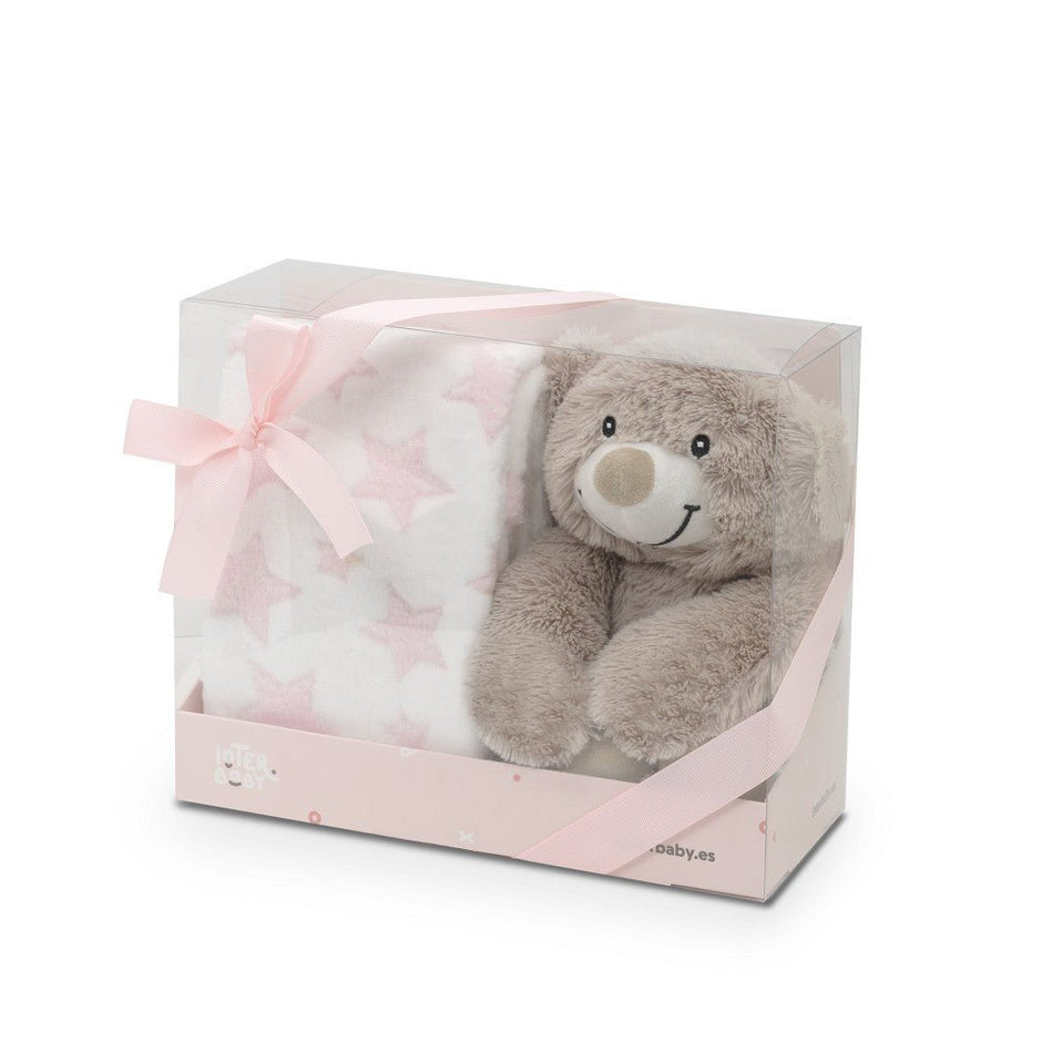 Kuscheltier Bär mit Babydecke – 2 - teilig (80×100 cm) - Babylions