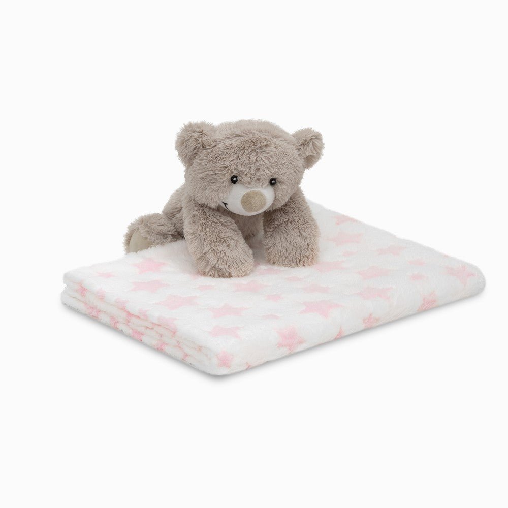 Kuscheltier Bär mit Babydecke – 2 - teilig (80×100 cm) - Babylions