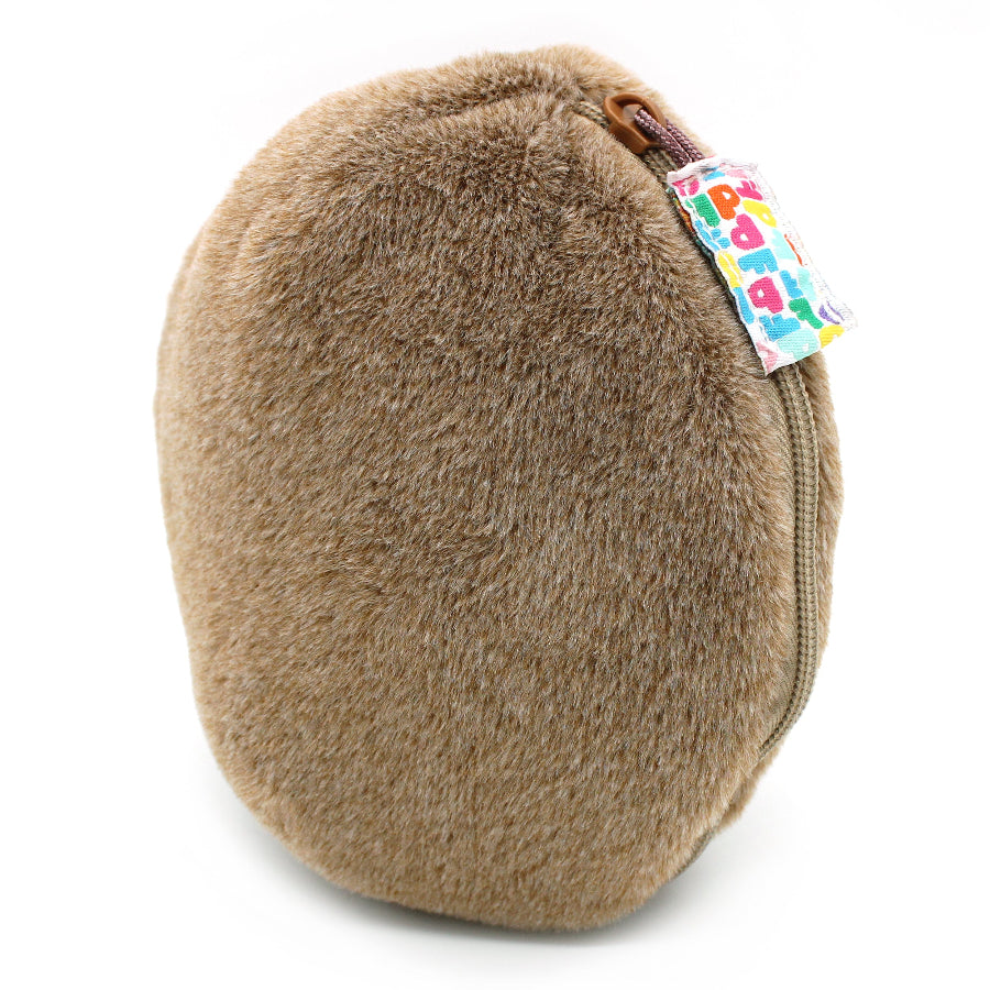Les Deglingos Kuscheltier Affe Seitenansicht – weiches Baby Stofftier Affe im Kokosnuss Design mit Plüschbezug