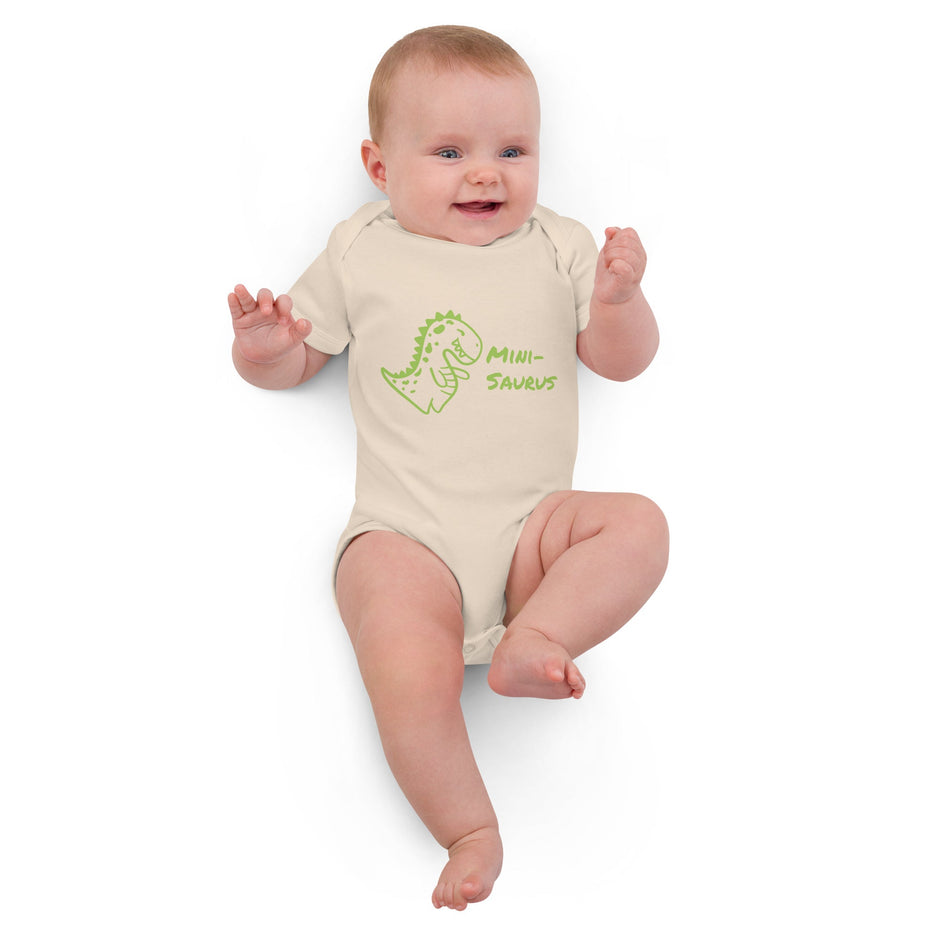 Mini - Saurus – Schwarzer Bio - Babybody für Dino - Fans - Babylions