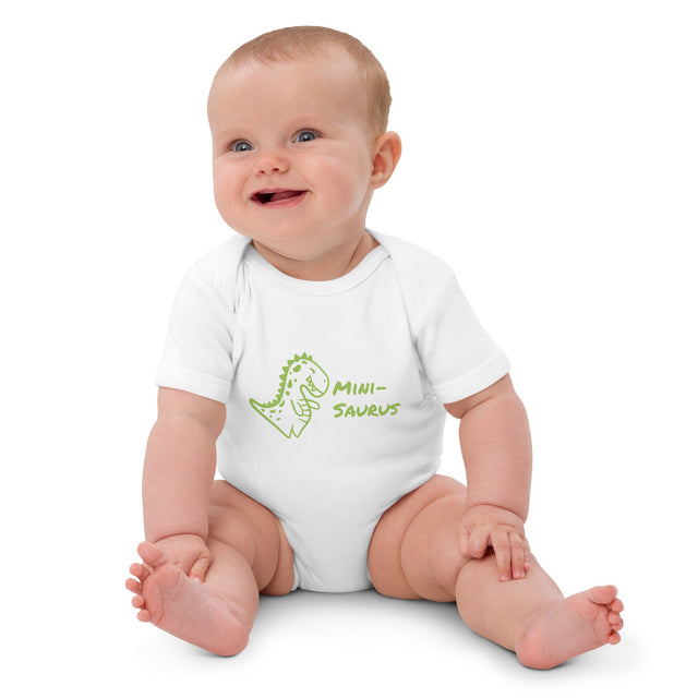 Mini - Saurus – Schwarzer Bio - Babybody für Dino - Fans - Babylions