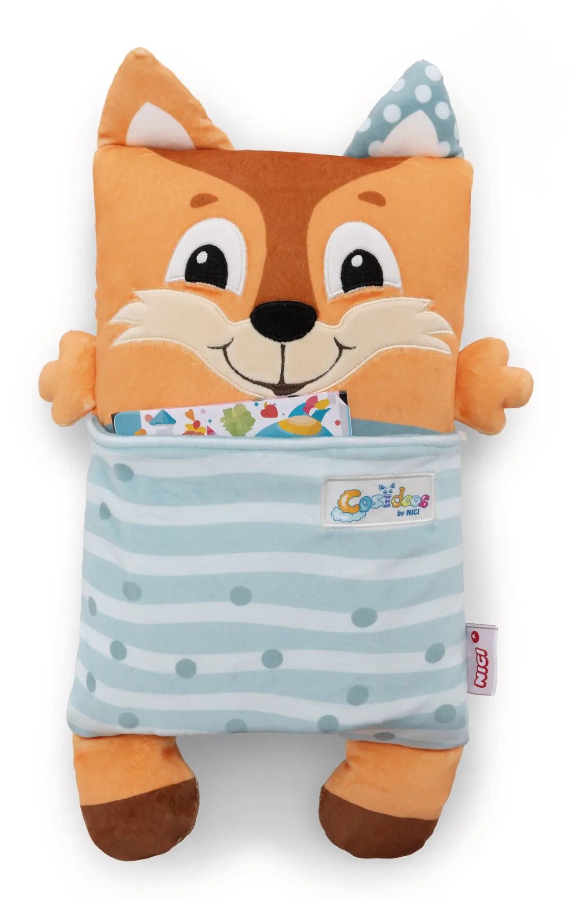 NICI Cosidoos Fuchs Kuscheltier mit kleiner Tasche für ein Kinderbuch