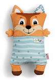 NICI Cosidoos Fuchs Kuscheltier mit Wendefunktion und blau gestreiftem Schlafanzug