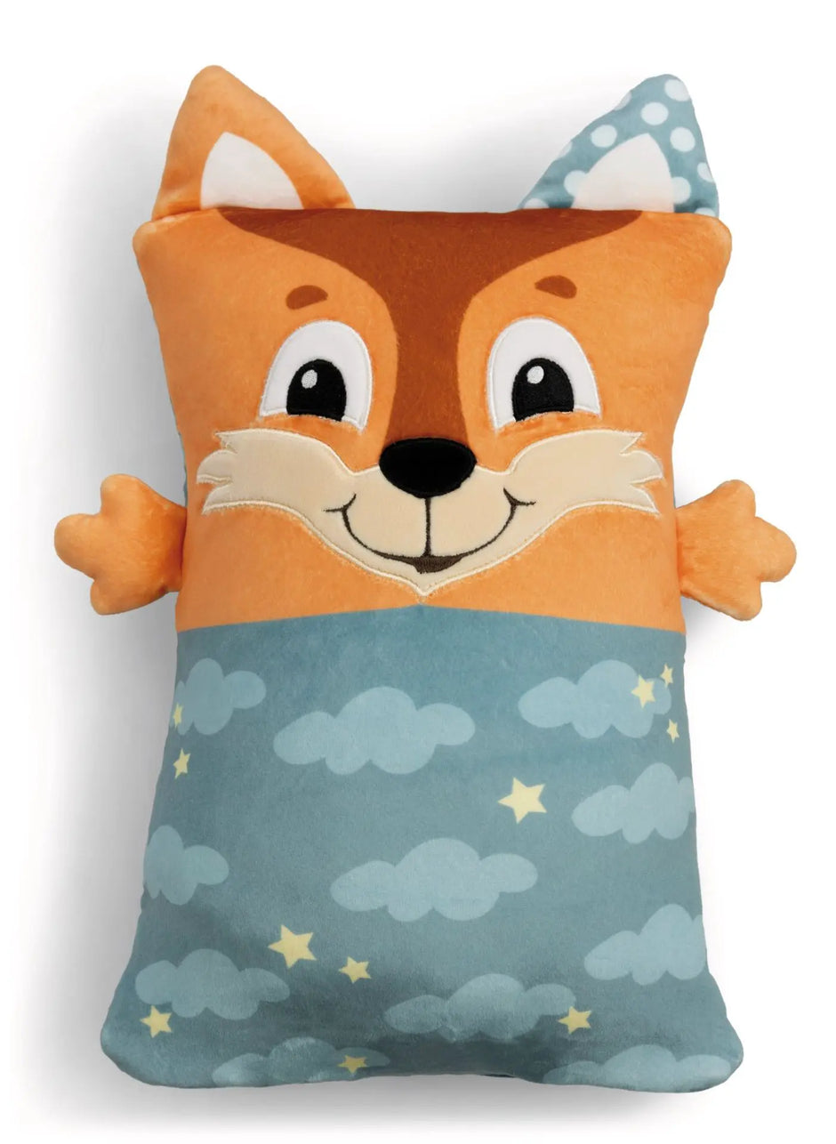 NICI Cosidoos Fuchs als Wendekuscheltier mit Schlafseite und Mond-Sterne-Motiv