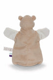 Rückansicht der NICI Bär Handpuppe aus der My First NICI Kollektion mit beigem Plüsch und weißen Armen.