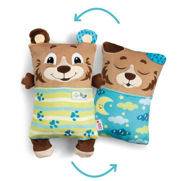 NICI Kuscheltier Bär mit Wendefunktion im Tag- und Nachtdesign