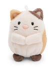 NICI mymochi Katze Angy als weiches Plüschtier in Cremeweiß mit braun-beigen Ohren und Pfoten