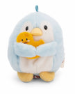 Hellblauer NICI mymochi Pinguin Waddle mit kleinem gelbem Entenfreund
