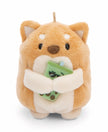 NICI mymochi Shiba Inu Hiro hält einen grünen Plüsch-Bubble-Tea mit Sonnenbrille und braunen Tapiokaperlen.
