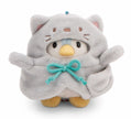 Kuscheltier Pinguin Waddle von NICI mymochi mit abnehmbarem Katzenkostüm in Grau