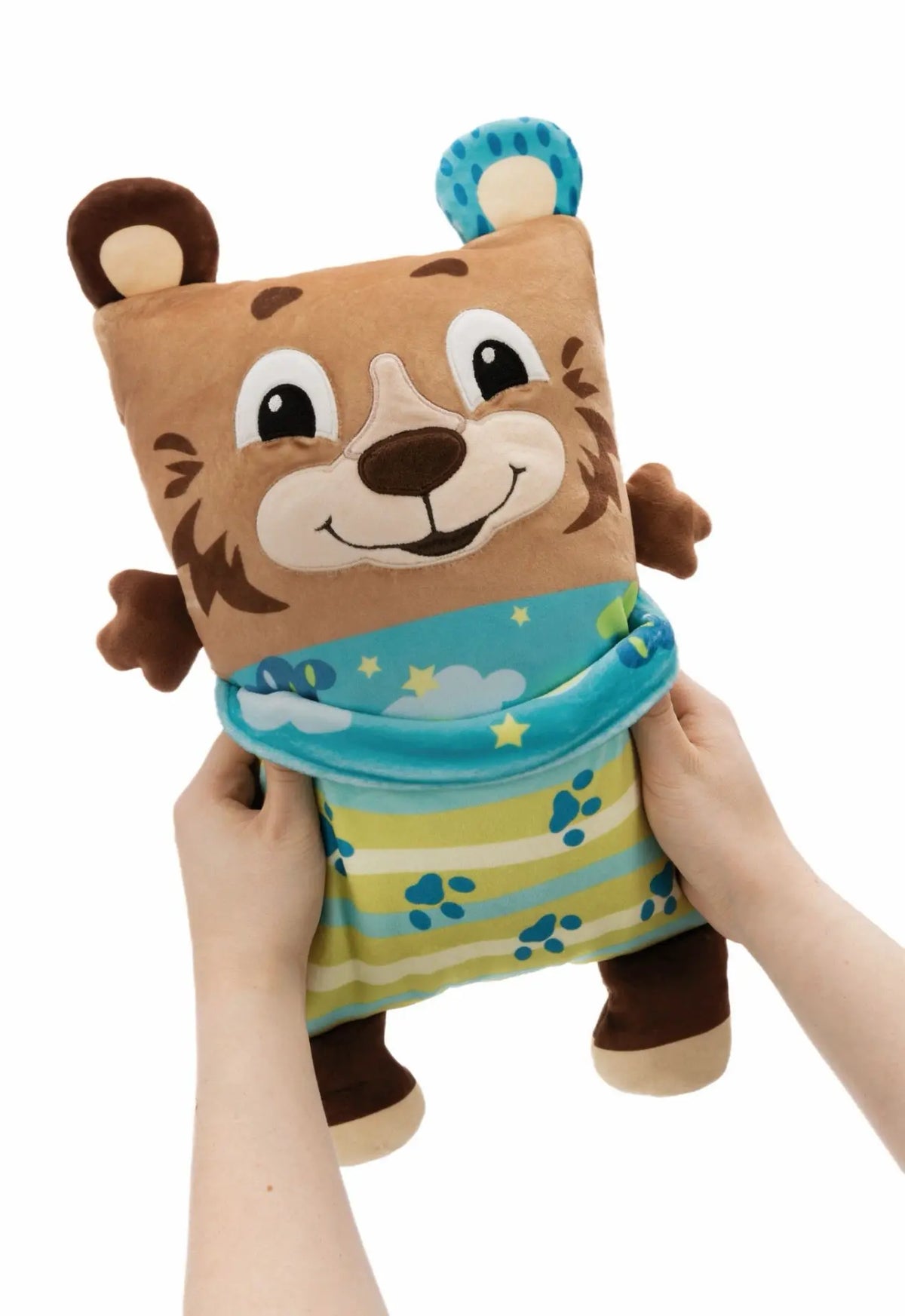 NICI Wendekuscheltier Bär beim Wechsel vom Tag- zum Nachtmotiv