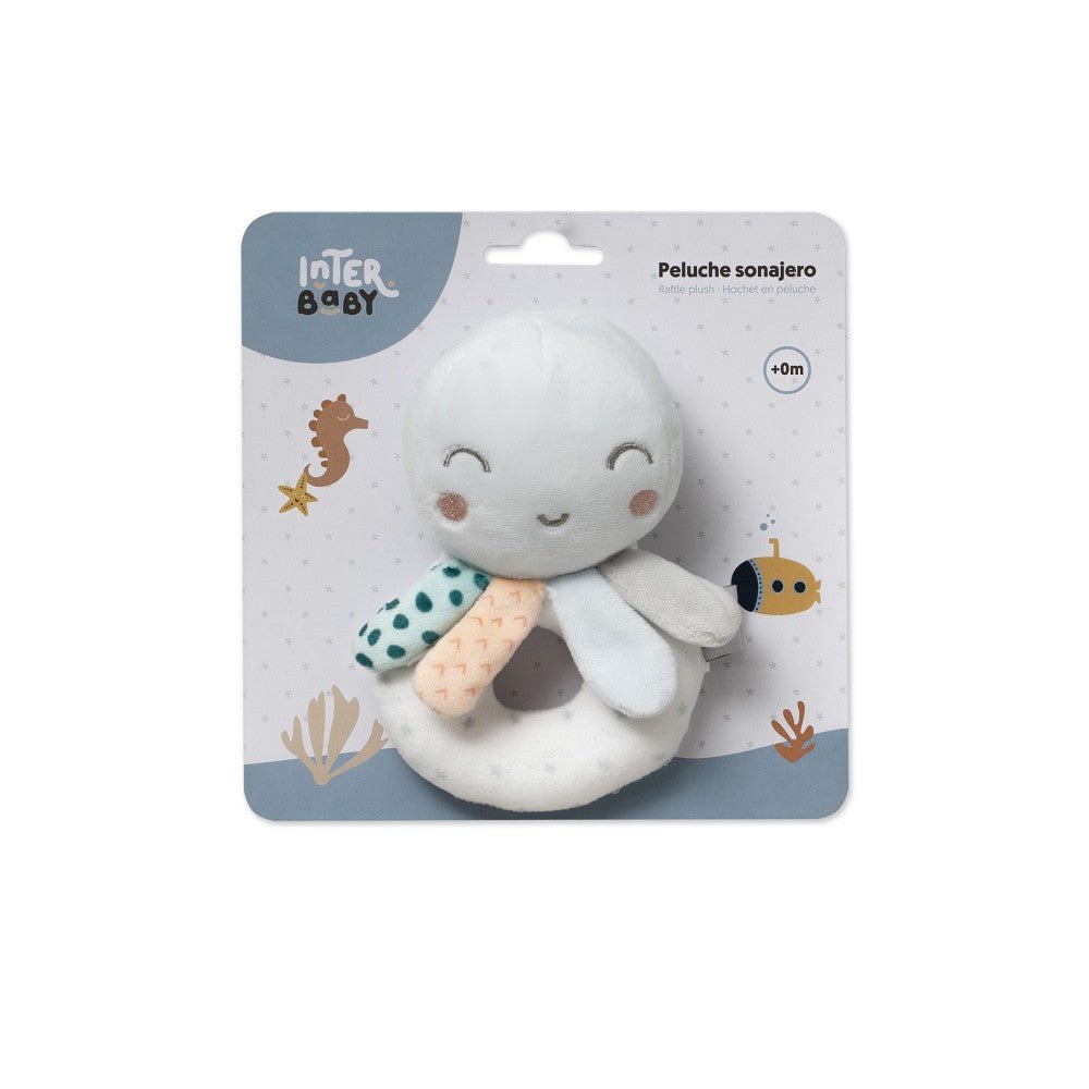 Rassel - Plüschtier „Löwe & Krake“ - Babylions