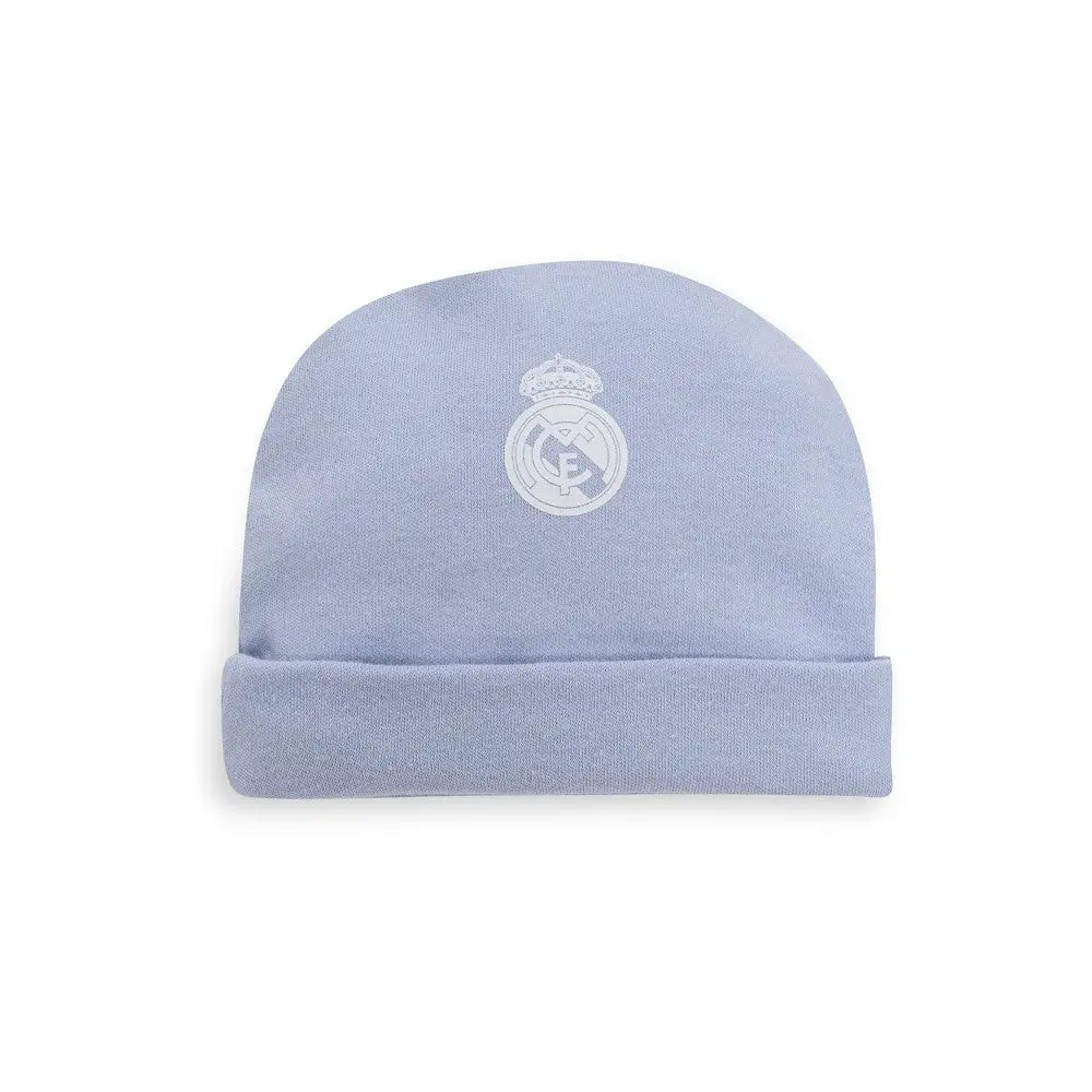 Baby Mütze blau weich Real Madrid mit Logo für Neugeborene