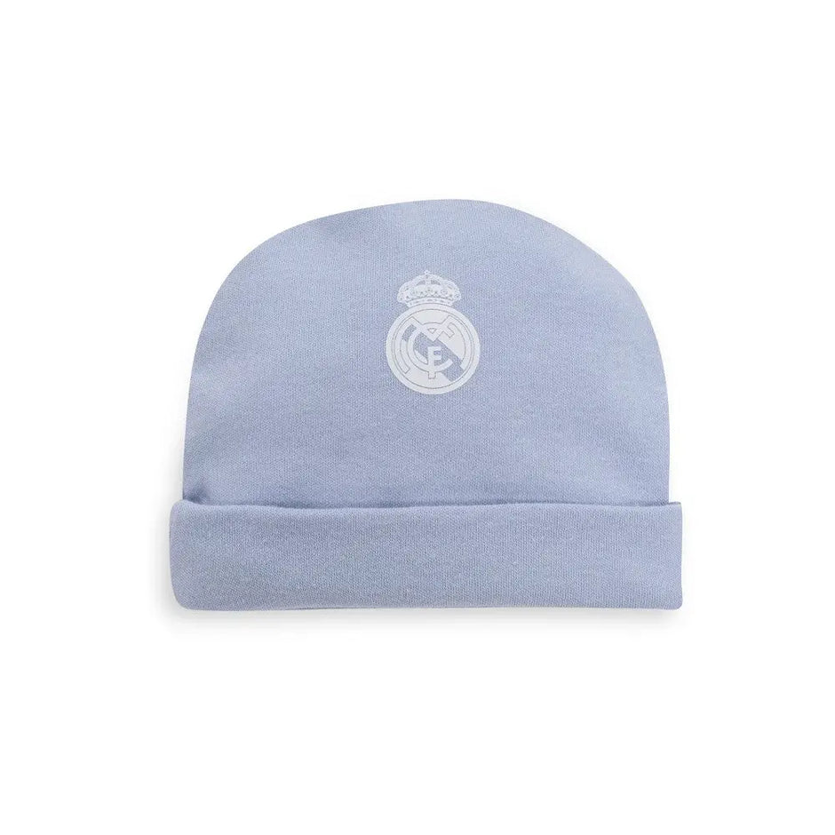 Baby Mütze blau weich Real Madrid mit Logo für Neugeborene