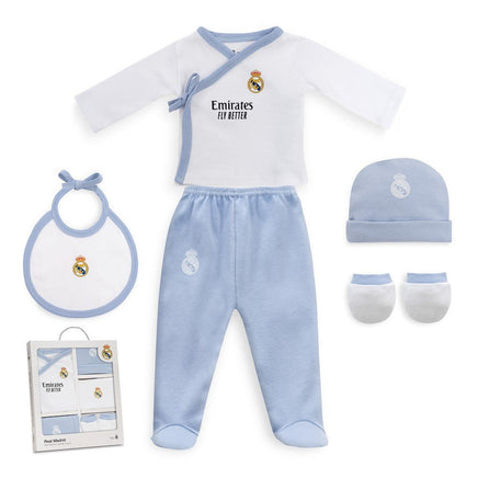 Real Madrid Baby Erstausstattungs - Set 5 - teilig – Blau oder Rosa - Babylions