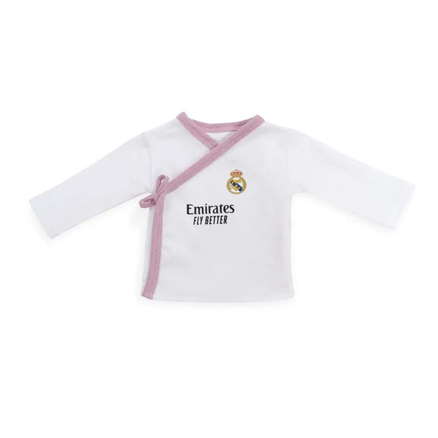 Baby Wickelshirt Real Madrid rosa langarm Oberteil mit Logo weich für Neugeborene Baumwolle Babybekleidung