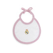 Baby Lätzchen Real Madrid rosa mit Logo weiche Baumwolle verstellbar saugfähig für Babys und Neugeborene