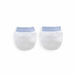 Baby Fäustlinge blau weich mit Bündchen für Neugeborene