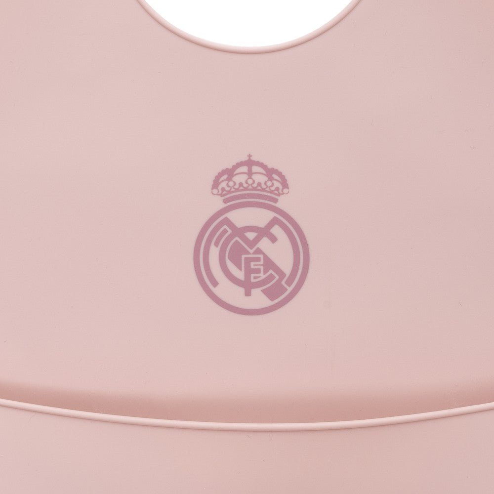 Real Madrid Baby Lätzchen aus Silikon – Rosa oder Blau, BPA - frei - Babylions