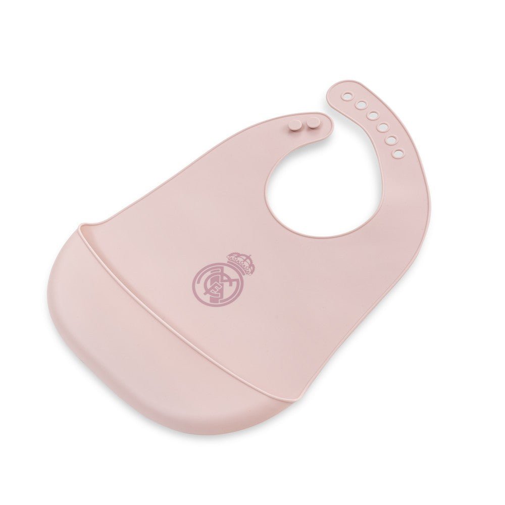 Real Madrid Baby Lätzchen aus Silikon – Rosa oder Blau, BPA - frei - Babylions