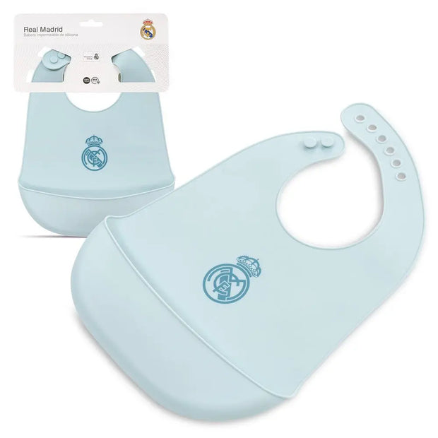Real Madrid Baby Silikon Lätzchen blau BPA frei verstellbar