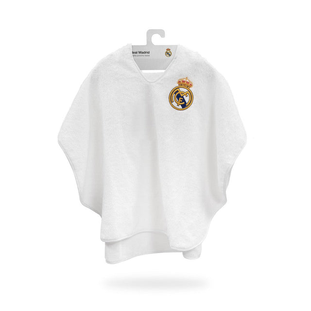 Real Madrid Poncho - Handtuch für Kinder – 100% Baumwolle, 60×75 cm - Babylions