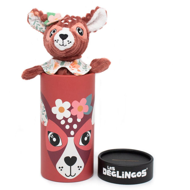 Reh Kuscheltier mit Geschenk - Spardose - Babylions