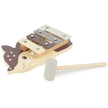 Holz Xylophon Reh von Bieco in Seitenansicht mit Schlägel – Montessori Musikspielzeug für Kinder ab 18 Monaten zur Förderung von Motorik, Rhythmusgefühl und musikalischer Früherziehung