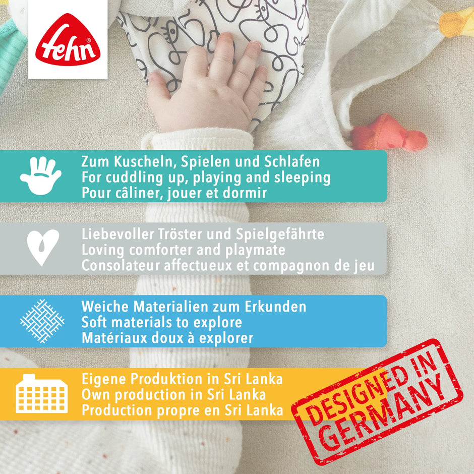Schmusetuch Pferd Baby – zum Kuscheln, Spielen und Schlafen, weiches Musselin Kuscheltuch