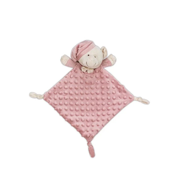 Rosa Schmusetuch mit Teddybär für Babys – weiches Kuscheltuch