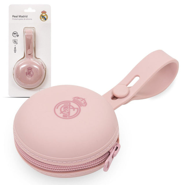 Schnullerhalter Real Madrid aus Silikon – Blau/Rosa - Babylions