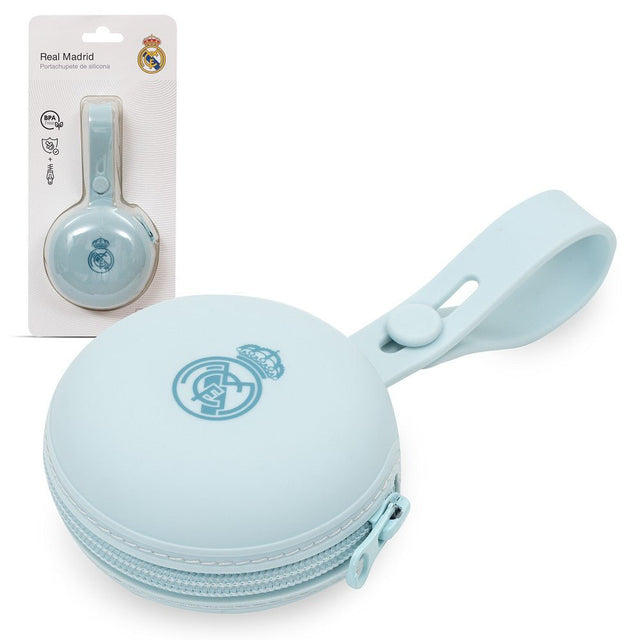 Schnullerhalter Real Madrid aus Silikon – Blau/Rosa - Babylions