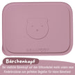 Rosa Silikondeckel mit Bärenkopf-Prägung für Kinder-Brotdose, niedliches Design und lebensmittelecht