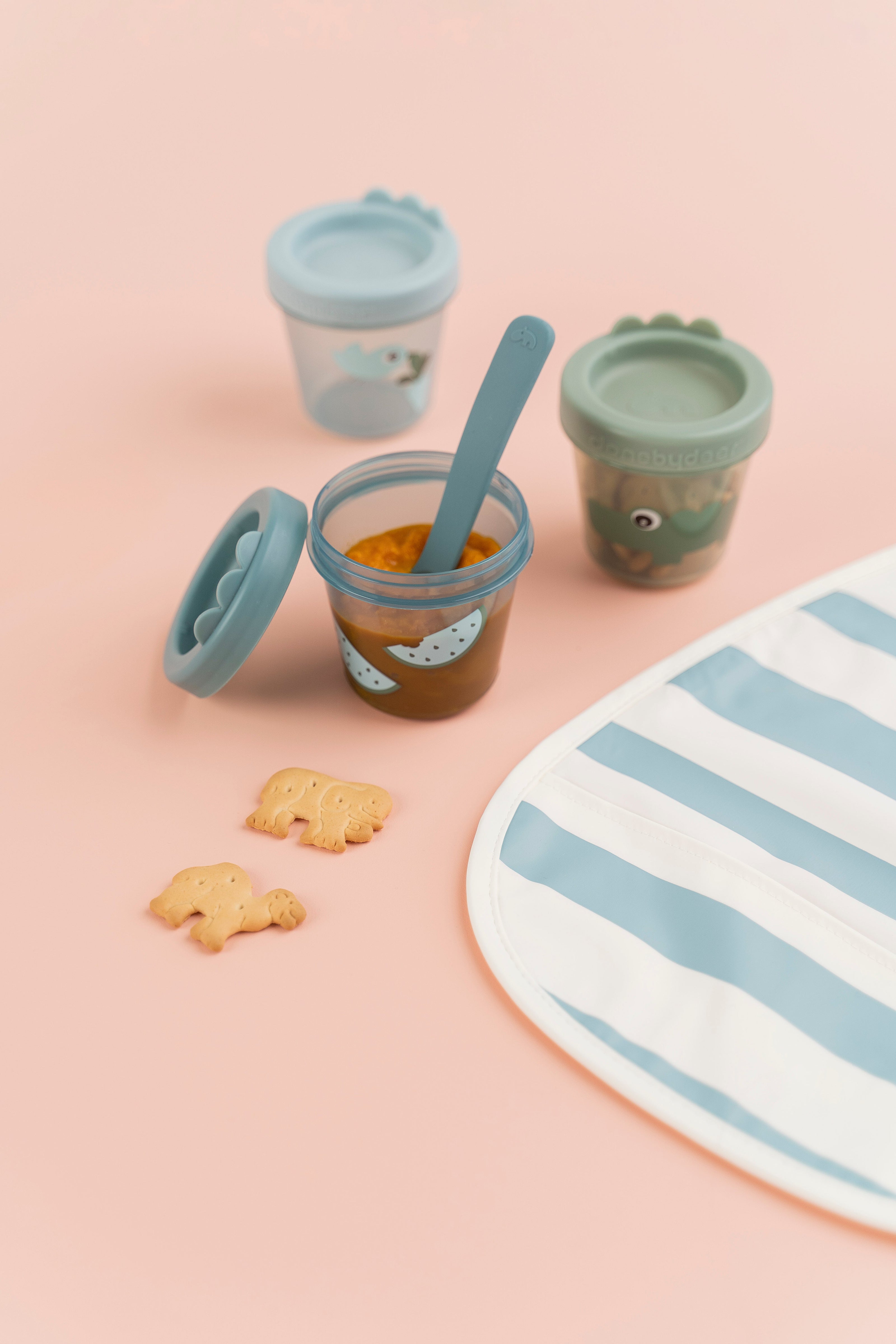 Snackboxen für Babys – 3er - Set in Grün oder Pink - Babylions