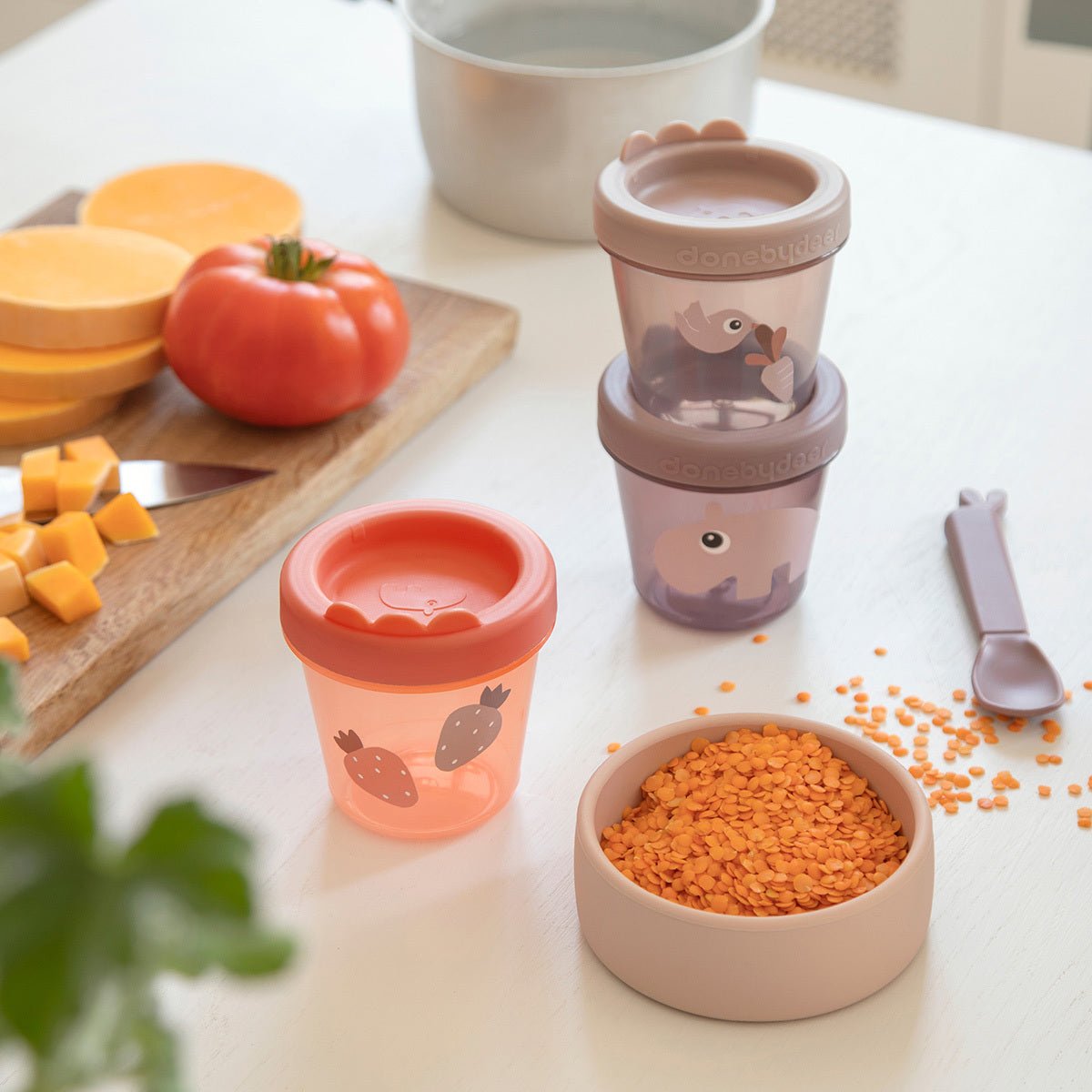 Snackboxen für Babys – 3er - Set in Grün oder Pink - Babylions