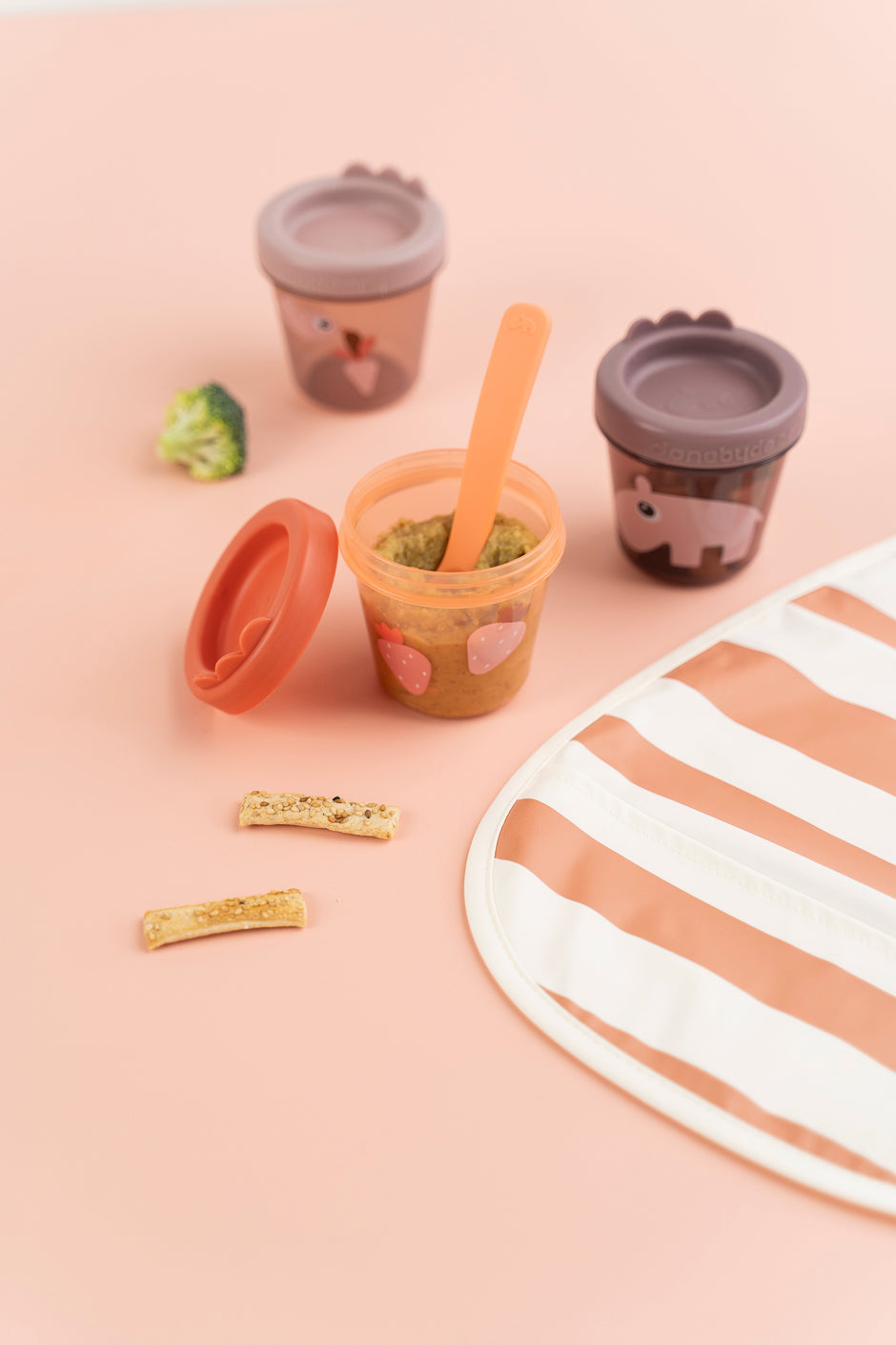 Snackboxen für Babys – 3er - Set in Grün oder Pink - Babylions