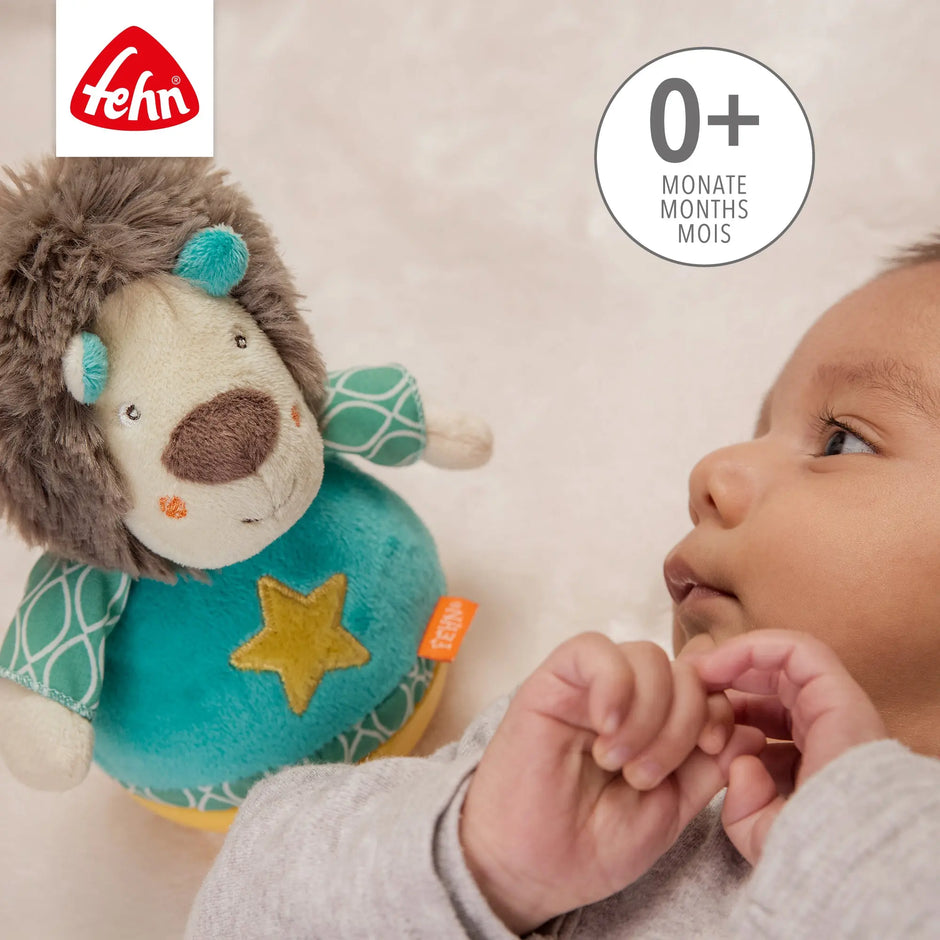 Baby Stehaufmännchen Löwe – Motorikspielzeug für Babys ab 0 Monate, fördert Aufmerksamkeit und Bewegung