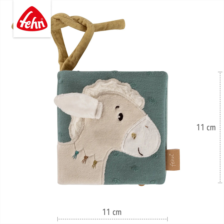 Baby Stoffbuch Pferd natur 11 cm – kompaktes Fühlbuch zum Greifen und Entdecken ab 0 Monaten