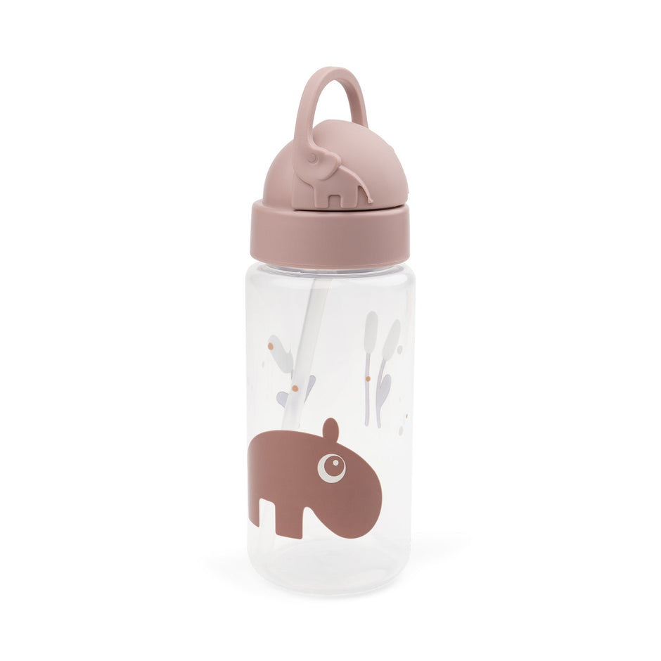 Trinkflasche mit Strohhalm – Grün & Pink - Babylions