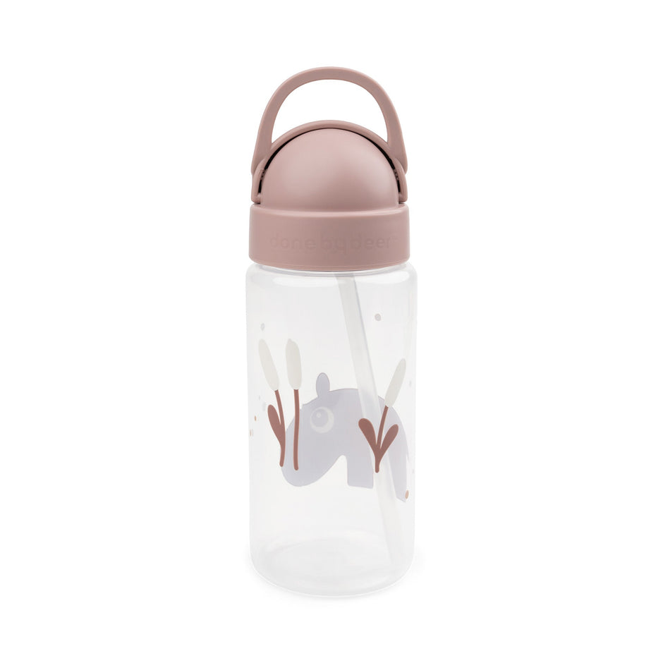 Trinkflasche mit Strohhalm – Grün & Pink - Babylions