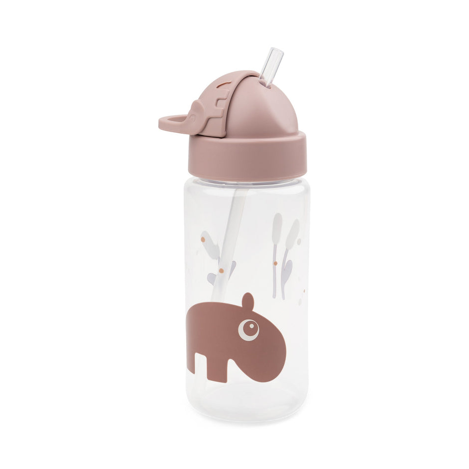 Trinkflasche mit Strohhalm – Grün & Pink - Babylions