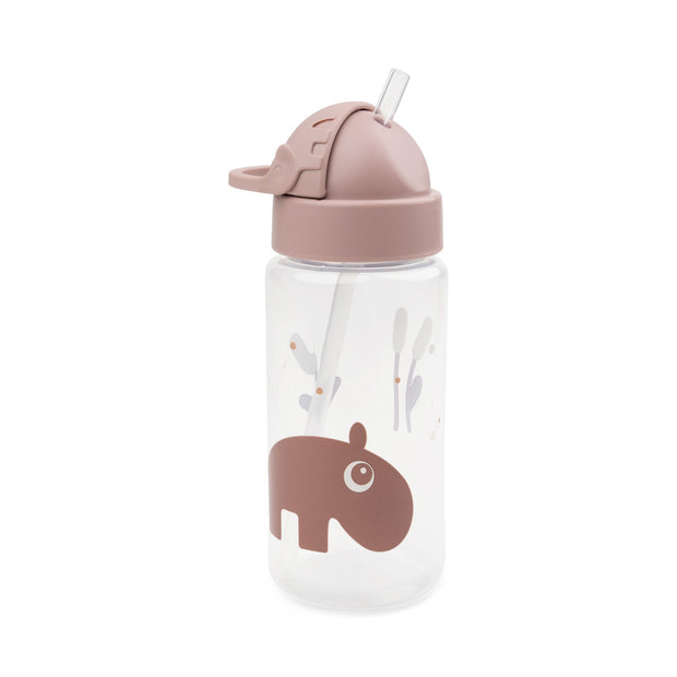 Trinkflasche mit Strohhalm – Grün & Pink - Babylions