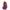 Lila Plüschtier in Form einer Aubergine mit grünem Blattansatz und weicher Oberfläche, freigestellt auf weißem Hintergrund.